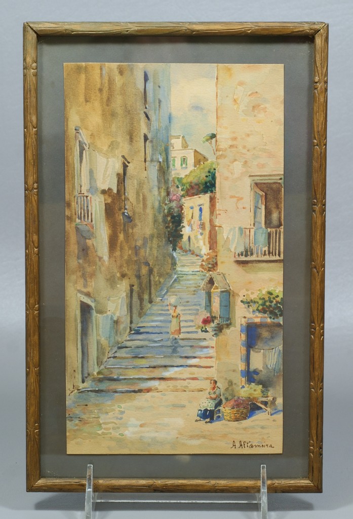 Appraisal: Attributed to Alessandro Altamura Italian - Woman on Steps in