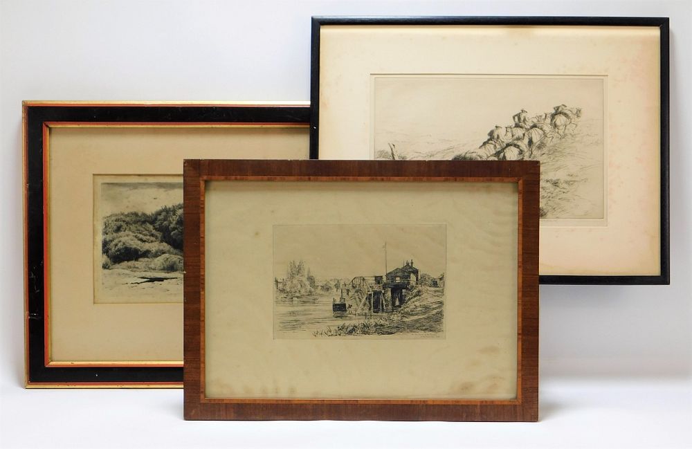 Appraisal: PC C American European Estate Etching Group United States England