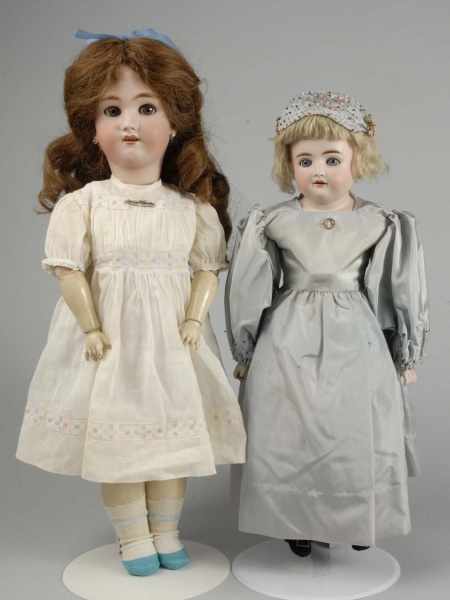 Appraisal: Lot of German Bisque Child Dolls Description H Handwerck bisque