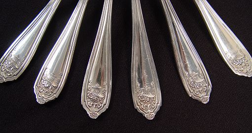 Appraisal: DOMINICK HAFF STERLING SPOONS spoons in the Basket of flowers