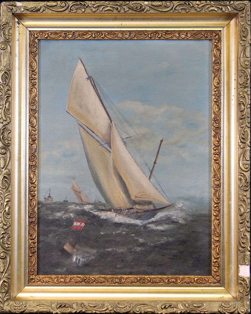 Appraisal: th C American School Nautical Painting th C American School