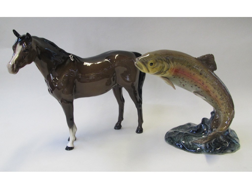 Appraisal: Beswick figure of a trout no and a Beswick brown