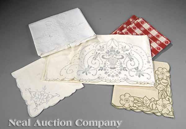 Appraisal: A Large Group of Vintage Table and Bed Linens including