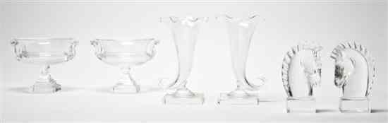 Appraisal: A Collection of Steuben Glass Articles comprising a pair of