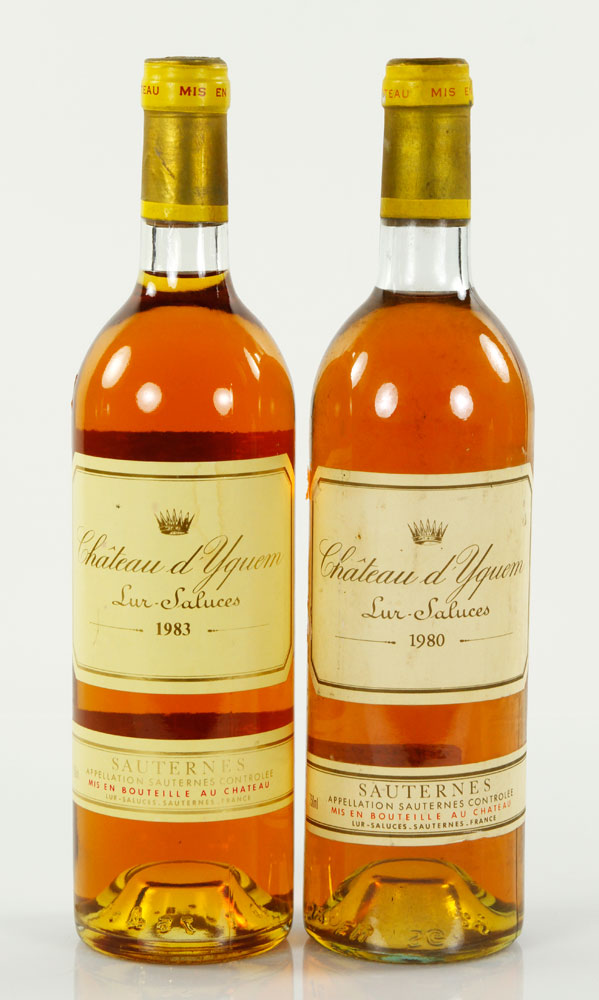 Appraisal: - Two Bottles Chateau d'Yquem Sauternes Lot of two bottles