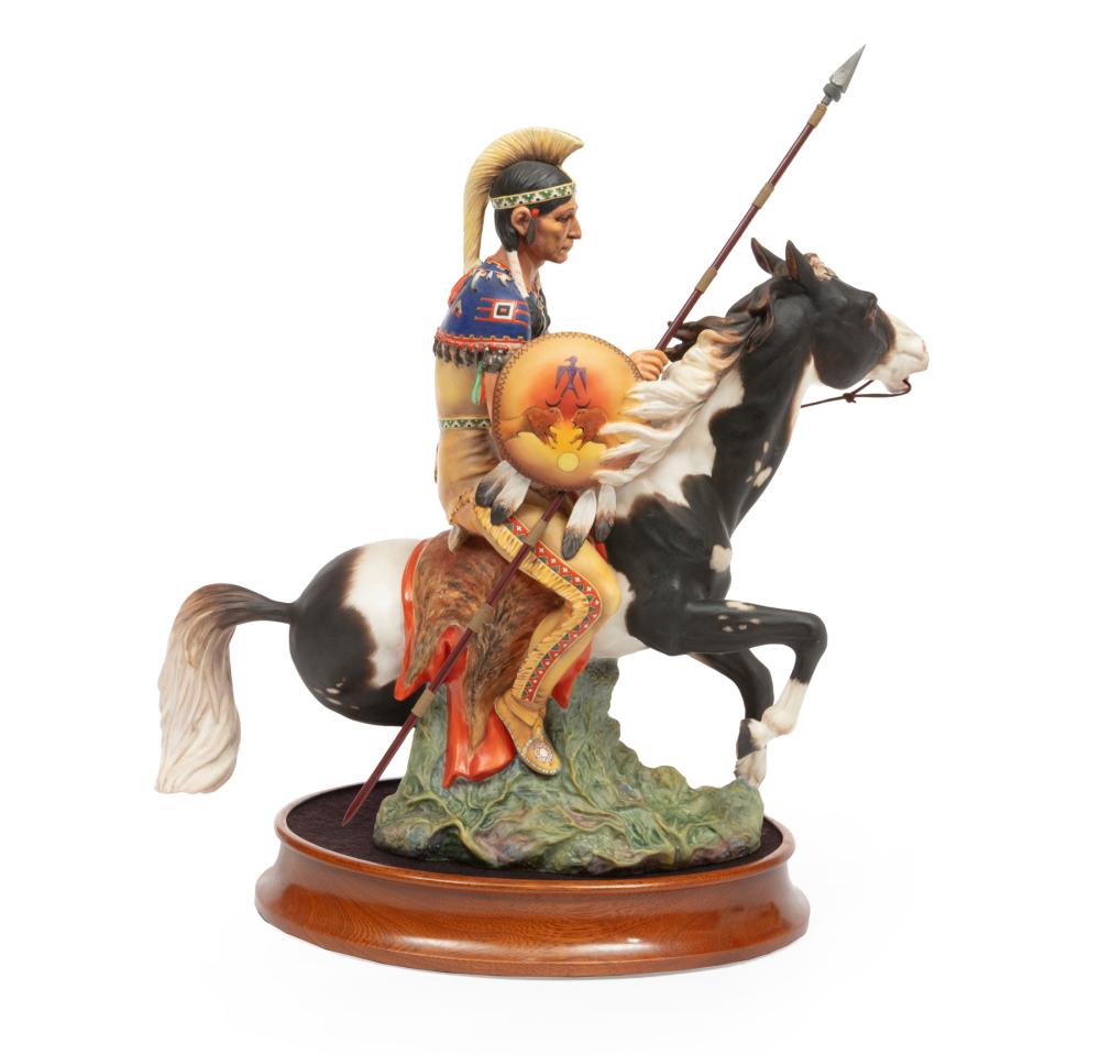 Appraisal: Royal Doulton Prestige Porcelain Indian Brave Figure designed by Peggy