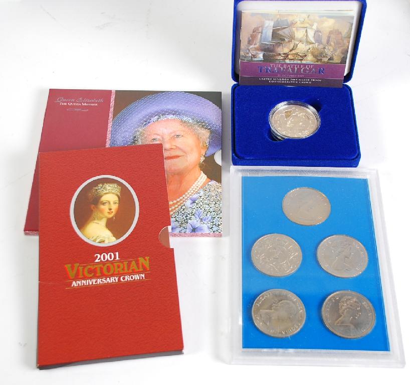 Appraisal: ELIZABETH II SILVER PROOF CROWN COIN commemorating the 'Battle of