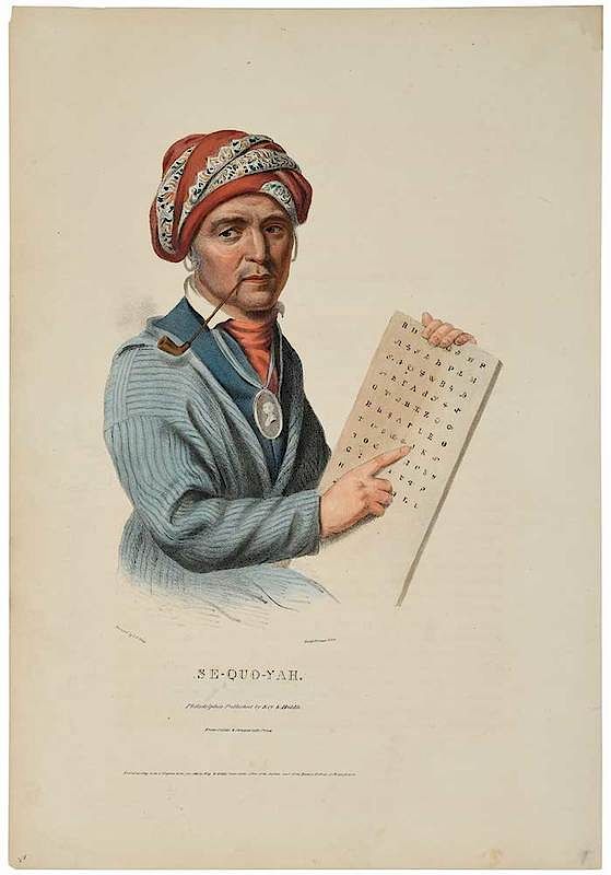 Appraisal: McKenny Hall Se-Quo-Yah Inventor of the Cherokee Alphabet from History