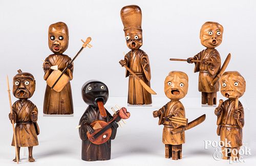 Appraisal: SEVEN KOBE TOYSSeven Kobe toys to include six carved and