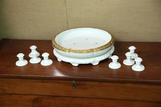 Appraisal: TEN PIECE ROSENTHAL TABLE SET A center bowl and undertray