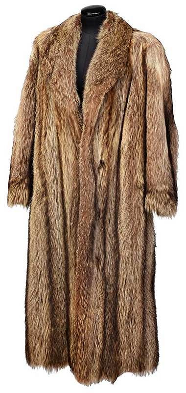 Appraisal: Full Length Beaver Fur Coat th century black and brown