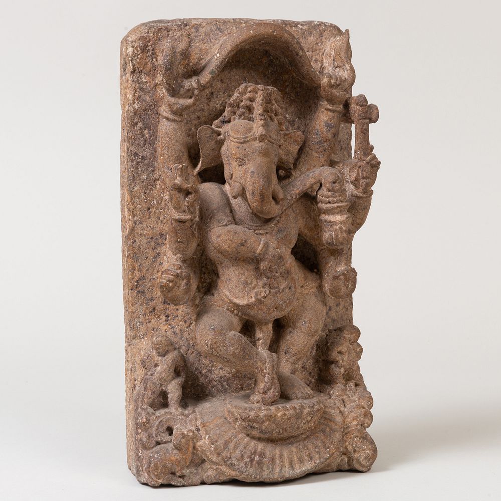 Appraisal: Indian Carved Stone Figure of Ganesh in high Condition Nicks