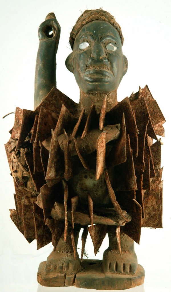 Appraisal: Bakongo fetish figure Kongo tribe Congo Zaire Wood figure with