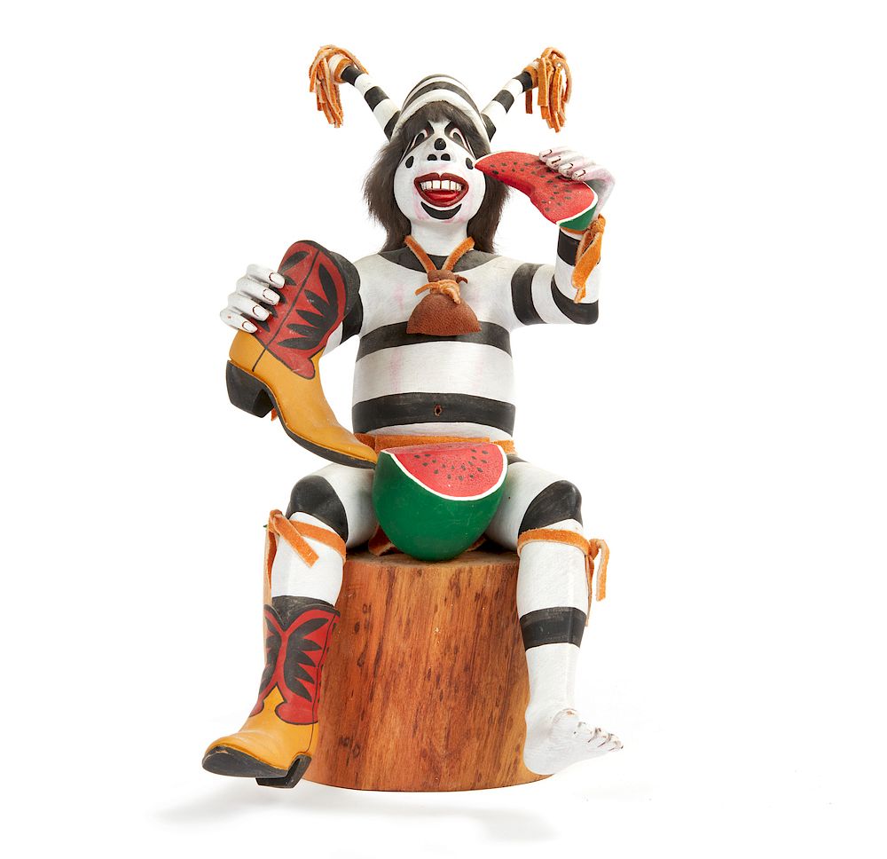 Appraisal: Hopi Clown Kachina Hano by Leroy Jim Hopi Clown Kachina