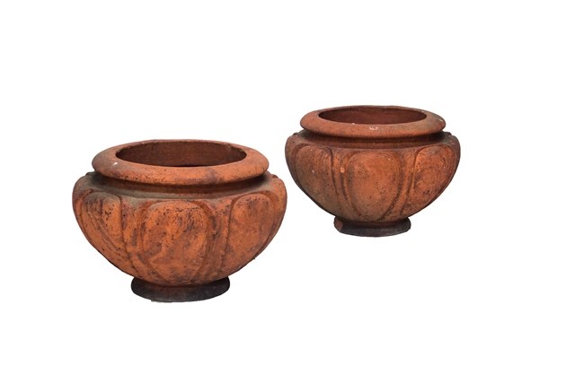 Appraisal: A pair of th century Compton pottery terracotta 'LEIX' pots