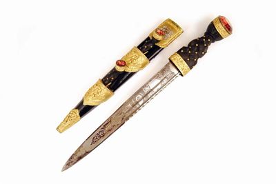 Appraisal: A Scottish Victorian Officer's dirk with an in fullered blade