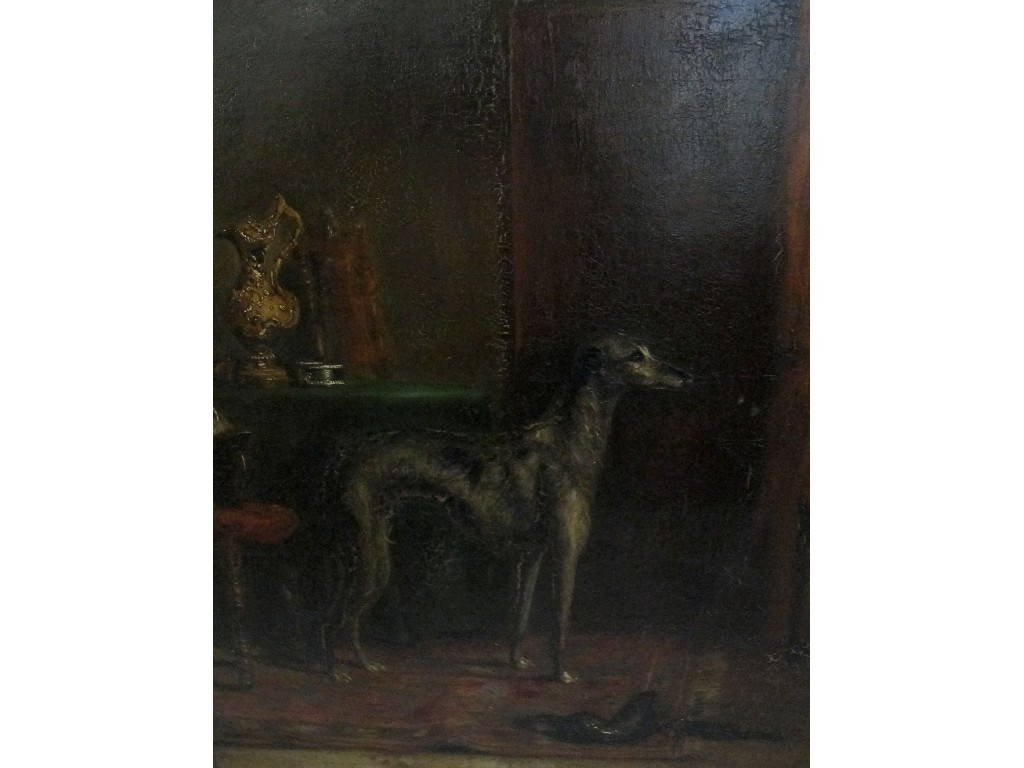 Appraisal: ATTRIBUTED TO RICHARD ANSDELL - COURSING DOG IN PROFILE BEFORE