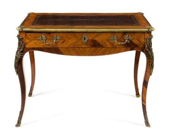 Appraisal: Sale Lot A Louis XV Style Gilt Bronze Mounted Tulipwood