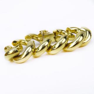 Appraisal: Vintage Italian Karat Yellow Gold Link Bracelet Stamped K Italy