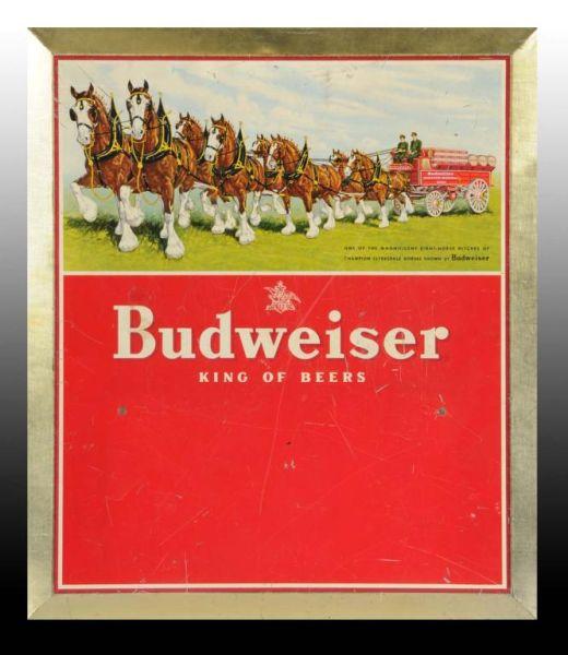 Appraisal: Lot of Tin Signs Description Circa s Budweiser sign and