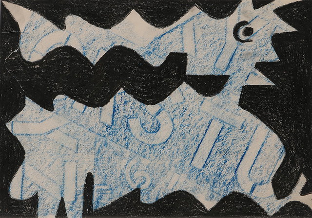 Appraisal: Eileen Agar British - attributed to Dragonwax crayon and rubbing