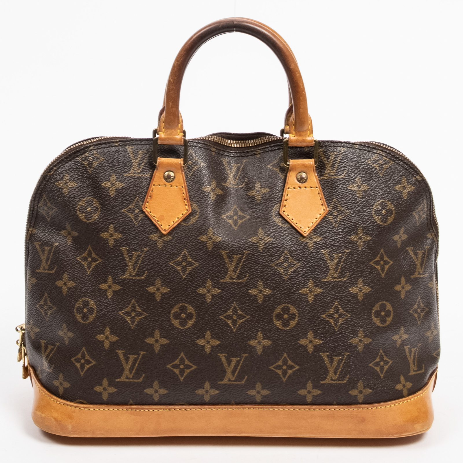 Appraisal: A LOUIS VUITTON MONOGRAM ALMA PM A brown and tan