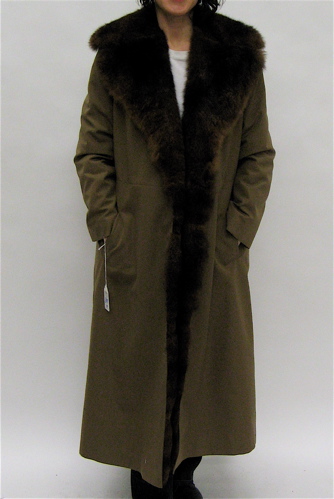 Appraisal: TWO LADY'S CLOTH FULL LENGTH COATS having fur collars the