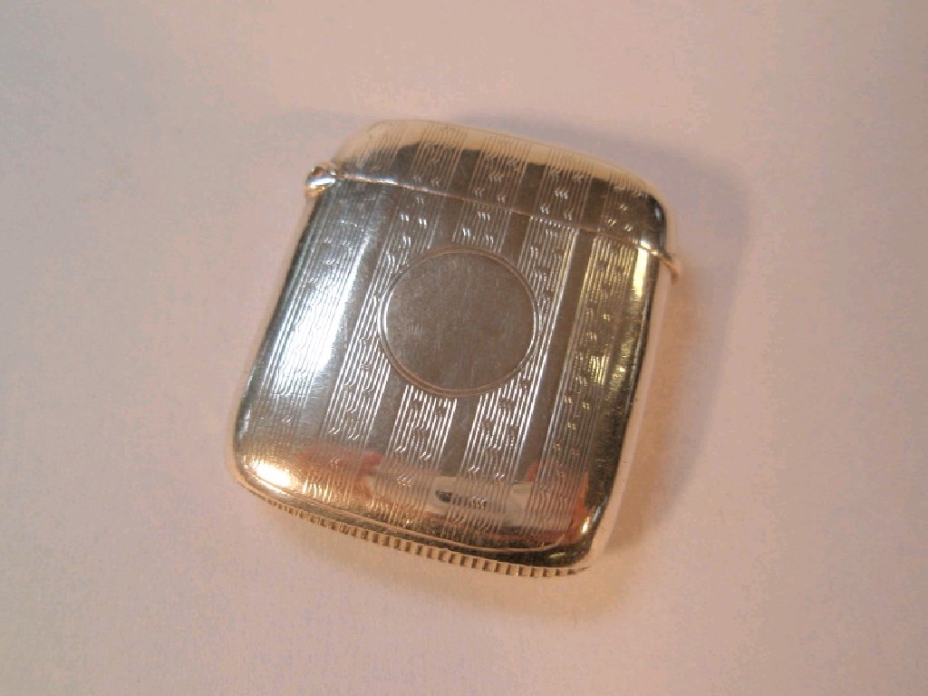 Appraisal: An Edward VII silver vesta case Birmingham