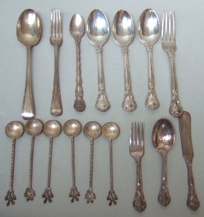 Appraisal: A Victorian silver christening spoon and fork London Birks Sterling