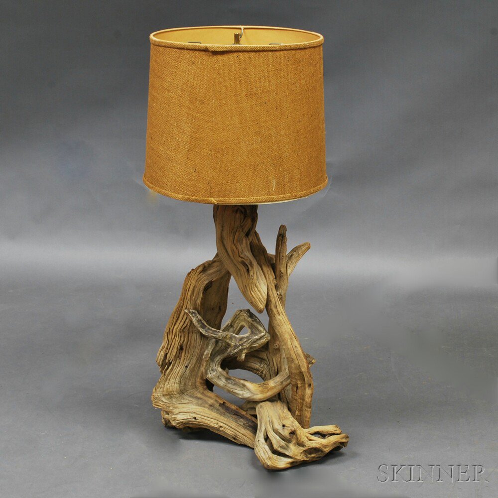 Appraisal: Driftwood Table Lamp c ht in Estimate - The absence