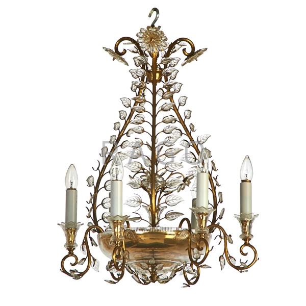 Appraisal: STYLE OF MAISON BAGUES Chandelier Condition Report Some loose and