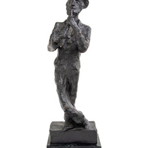 Appraisal: Mane Katz Russian - Musician bronze signed Mane Katz and