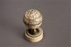 Appraisal: Victorian Ivory Miniature Terrestrial Globe Opening to a Sundial Probably