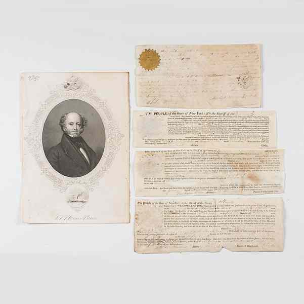 Appraisal: Martin Van Buren DsS Secretarially as Attorney General New York