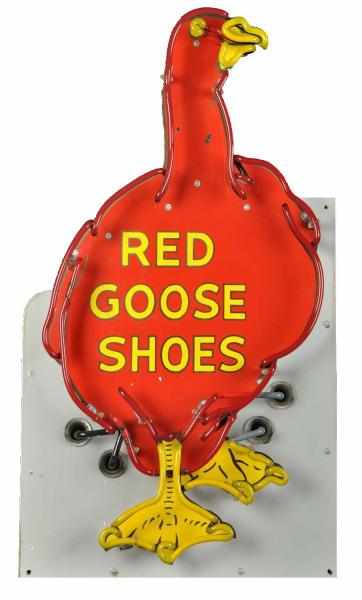 Appraisal: Red Goose Shoes Light-Up Neon Sign Description Beautiful working condition