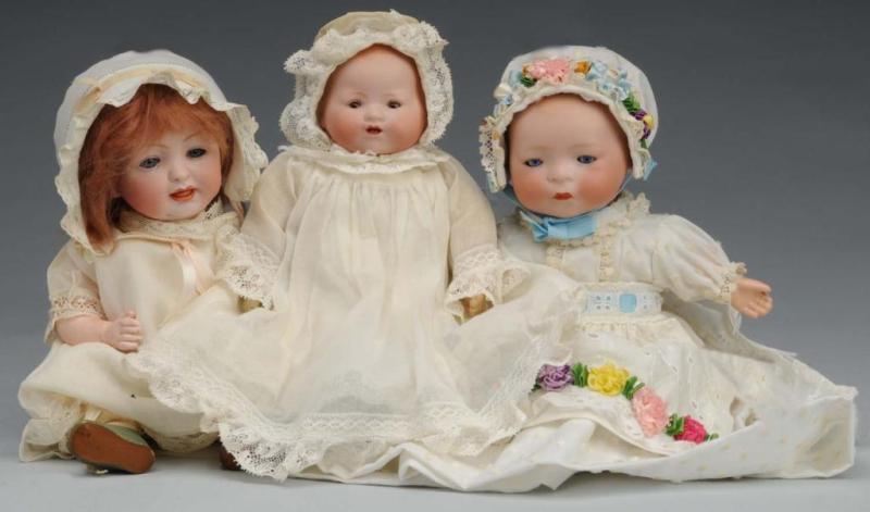 Appraisal: Lot of Bisque Head Character Babies Description Germany Ca Hertel