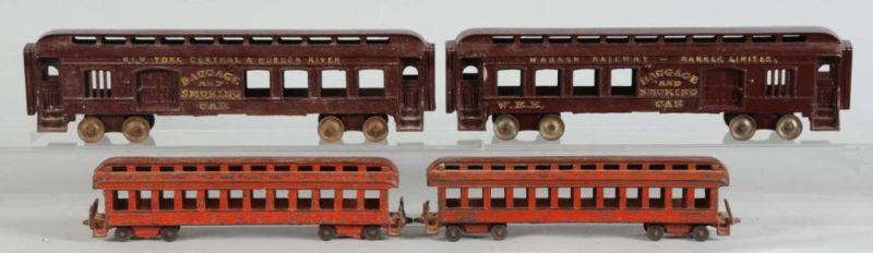 Appraisal: Lot of Cast Iron Toy Train Cars Description Includes two