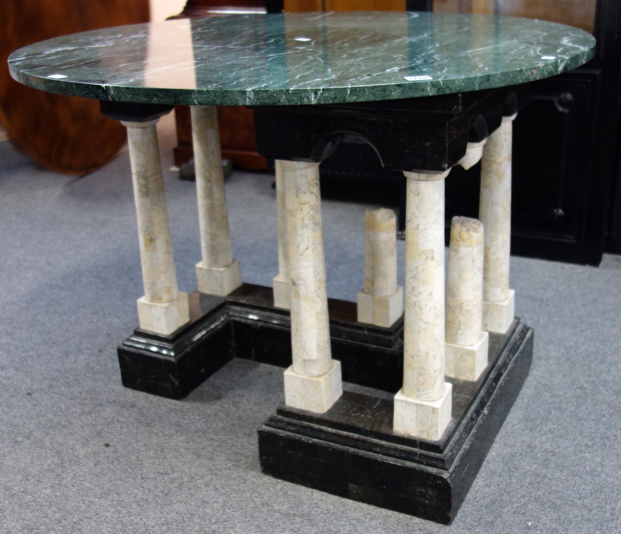 Appraisal: A th century Grand Tour marble table the circular top