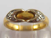 Appraisal: A yellow metal tests carat gold diamond set ring approx