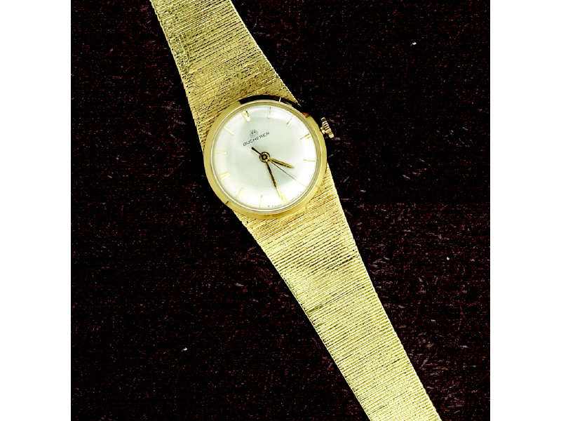 Appraisal: BUCHERER WATCH Lady s k yellow gold watch with round