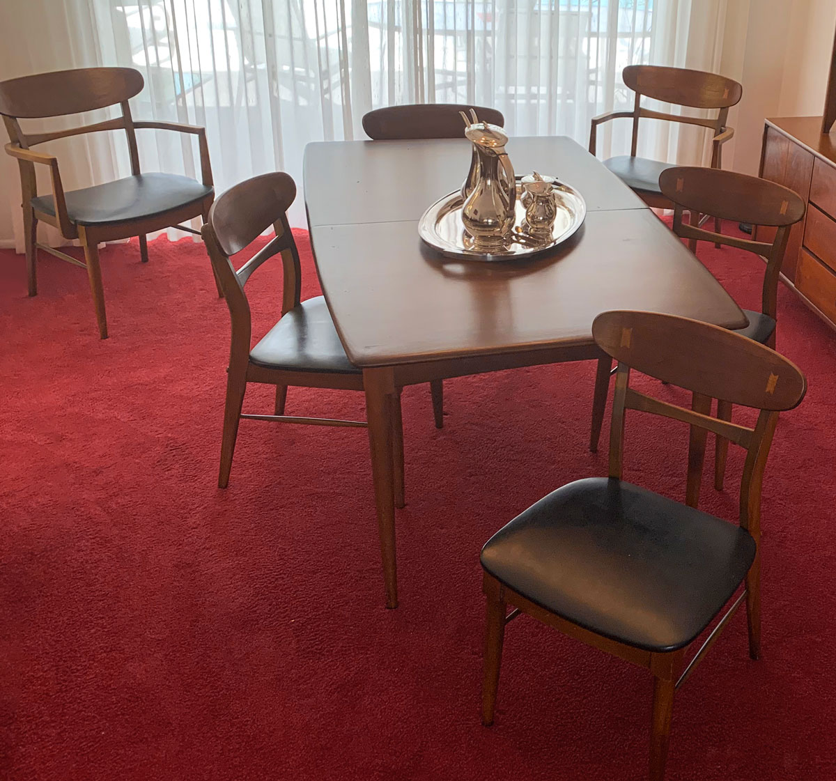 Appraisal: PC LANE DINING TABLE AND CHAIRS Comprising - Dining table