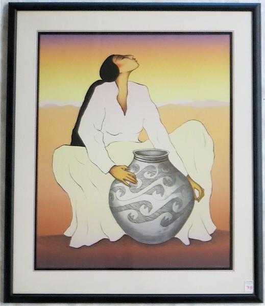 Appraisal: R C GORMAN ORIGINAL STONE LITHOGRAPH United States Mexico -