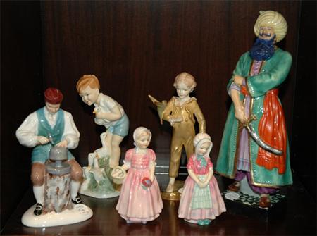 Appraisal: Group of Six English Porcelain Figures Estimate -