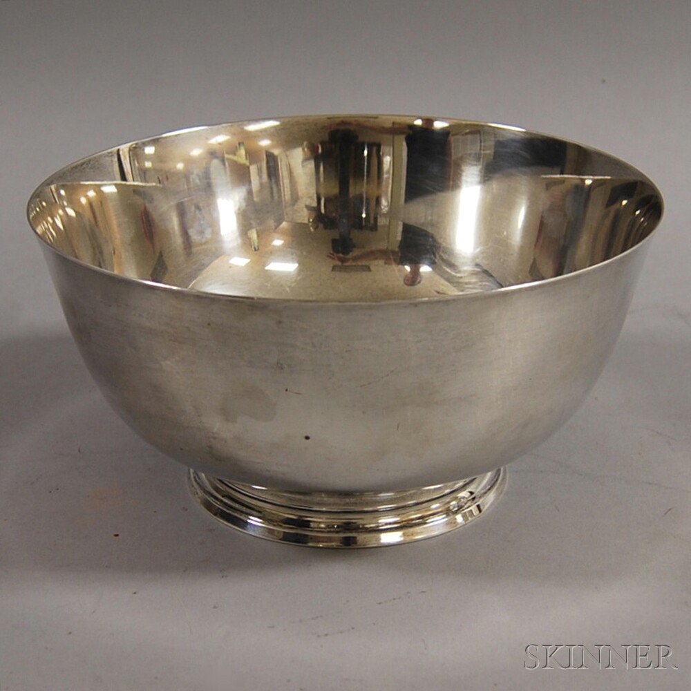 Appraisal: Worden-Munnis Sterling Silver Revere Bowl Boston mid th century retailed