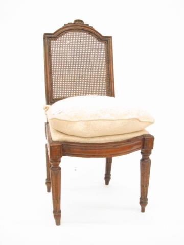 Appraisal: Antique French Period Style Side Chair with cane back and