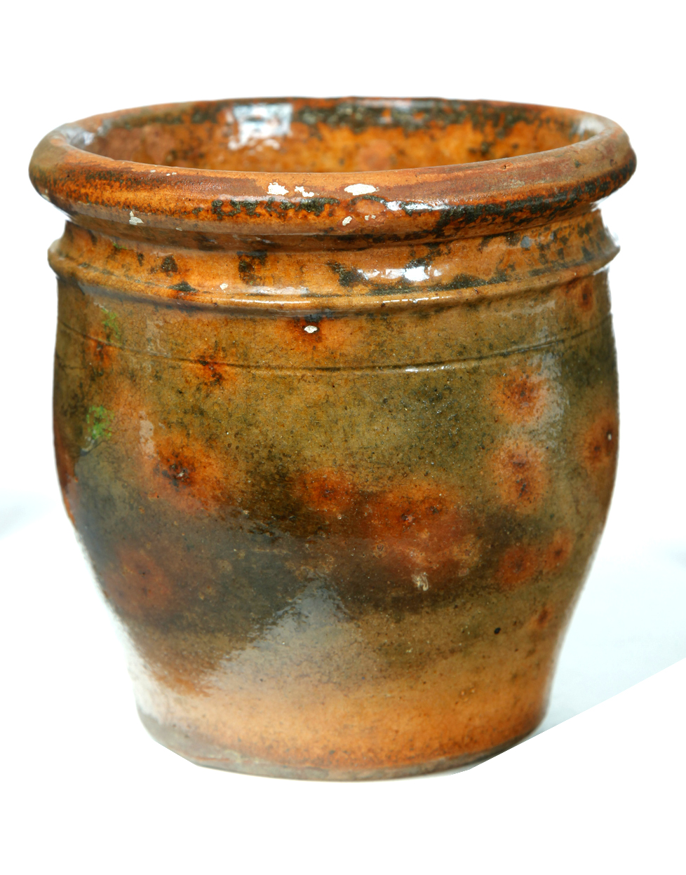 Appraisal: REDWARE JAR Possibly Galena Illinois nd half- th century Apple