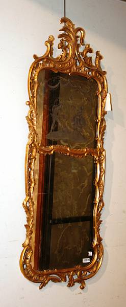 Appraisal: A pair of Louis XV style giltwood mirrors th century