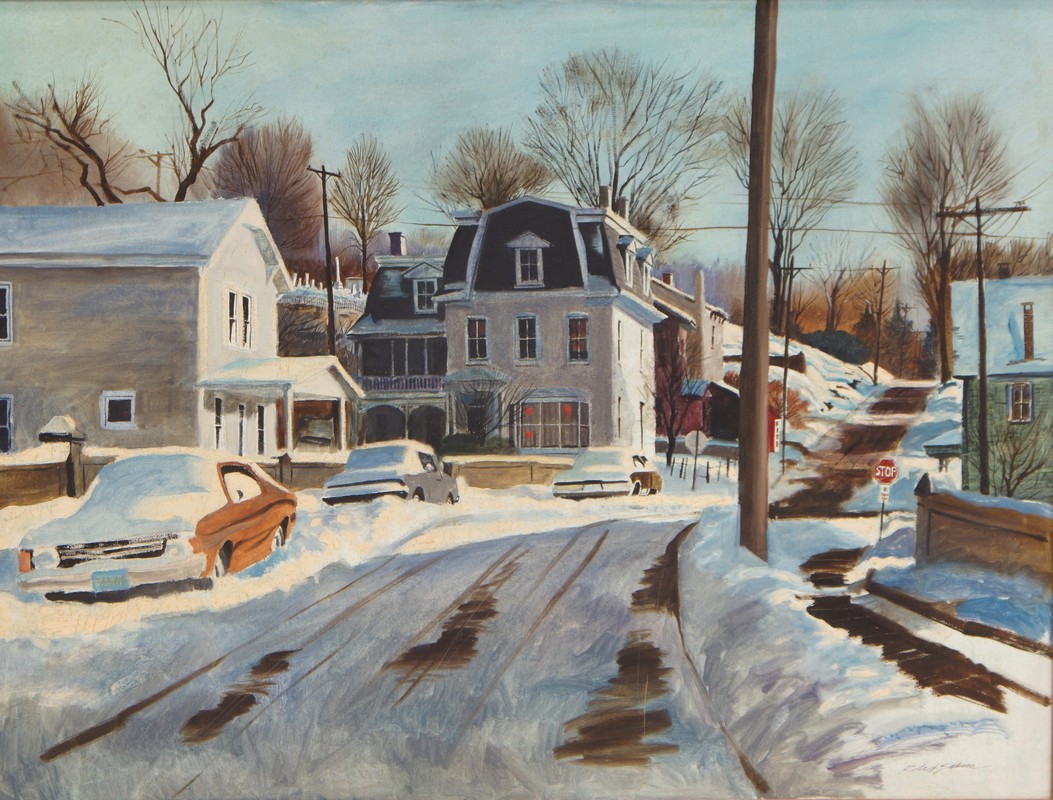 Appraisal: Robert Sakson American NJ b o c Winter Landscape in