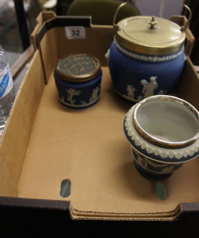 Appraisal: Items of Wedgwood Early Dark Blue Jasper Ware