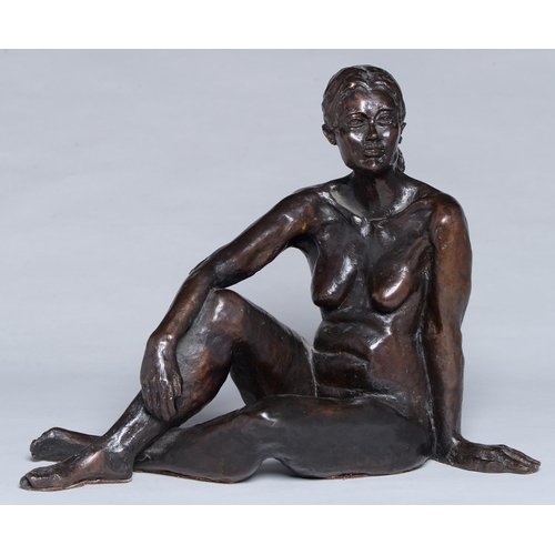 Appraisal: Peter James Wild - - Seated Female Nude bronze signed